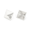 Brass Pyramid Stud Earrings for Women EJEW-P213-17P-2