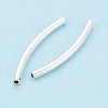 925 Sterling Silver Curved Tube Beads STER-N016-124S-2