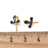 Brass Enamel Eye Pin Peg Bails KK-K399-16B-02-3