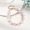 Natural Kunzite & Brass Spacer Beads Beaded Bracelets for Women BJEW-JB14112-01-2