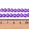 Baking Paint Transparent Glass Beads Strands X-DGLA-A035-T6mm-A11-2