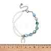 Brass Micro Pave Clear Cubic Zirconia Charm Bracelets BJEW-JB13748-01-4