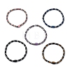 Non-magnetic Synthetic Hematite & Natural Gemstone Beads Stretch Bracelets for Women Men BJEW-JB13808-3