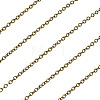 Brass Coated Iron Flat Cable Chains CH-TAC0007-01AB-3