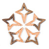 Transparent Resin & Walnut Wood Pendants LS-RESI-S389-020A-B04-1