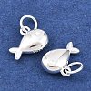 925 Sterling Silver Fish Charms STER-I024-03S-02-2