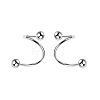 S925 Silver S-shaped Earrings Cuff Earrings AV9909-1-1