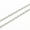 304 Stainless Steel Cable Chain Necklaces NJEW-H433-1mm-03P-1