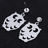 201 Stainless Steel Dangle Stud Earrings EJEW-T008-JN747-2