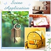 5Pcs Brass Locket Pendant Keychains KEYC-YW00267-6