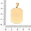 304 Stainless Steel Pendants STAS-B137-12GP-3