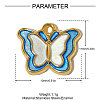 304 Stainless Steel Enamel Pendants STAS-OY005-40G-2