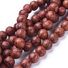 Wood Beads Strands WOOD-F008-03-D-1