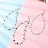 3Pcs 3 Styles Natural Lapis Lazuli & Aquamarine & Amethyst & Rose Quartz & Green Aventurine & Citrine Chip & Glass Seed Baeded Necklaces for Women NJEW-JN05603-1