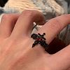 Alloy & Rhinestone Cuff Open Rings FS-WG9C160-02-1