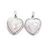 Natural White Shell Mother of Pearl Shell Pendants BSHE-F011-04A-P-1