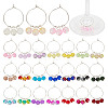 48Pcs 24 Colors Brass Wine Glass Charms AJEW-GO00002-1