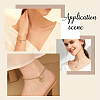 2Pcs Heart Non-Tarnish Stainless Steel Charm Bracelets BJEW-CN0001-23G-5