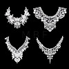 4Pcs 4 Styles Polyester Computerized Embroidery Collar DIY-TA0015-71-2