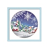 DIY Christmas Snowflake & House Pattern Embroidery Kits WINT-PW0001-020-1