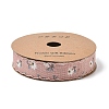 1 Roll Flower Printed Polyester Ribbons FB-XCPE5EC-01-2
