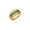 Brass Micro Pave Cubic Zirconia Finger Rings for Women WG07BF8-01-5