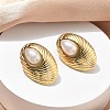 201 Stainless Steel Stud Earrings EJEW-D354-08G-05-2