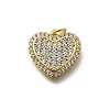 Brass Micro Pave Cubic Zirconia Pendants KK-P295-24G-1