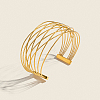 Minimalist 304 Stainless Steel Multi-Strand Twisted Cuff Bangles SR5020-1
