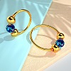 316L Surgical Stainless Steel & Round Synthetic Opal Hoop Cartilage Earrings WG5E20C-05-1