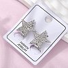 Star Brass Micro Pave Clear Cubic Zirconia Clip-on Earrings EJEW-U049-01P-2