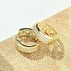 Brass Micro Pave Clear Cubic Zirconia Hoop Earrings EJEW-C122-04G-2