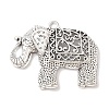 Tibetan Style Alloy Elephant Big Pendants X-TIBEP-Q043-280-RS-1