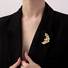 Flower Alloy Brooch for Backpack Clothes PW-WG99185-01-4