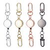 4Pcs 4 Colors Heavy Duty Alloy Retractable Keychain Clasps FIND-SC0004-32-1