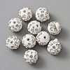 Handmade Polymer Clay Rhinestone Beads LS-CLAY-WH0010-01A-1