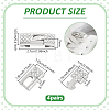 4 Pairs Zinc Alloy & Rhinestone Snap Lock Clasps FIND-FG0005-54P-2