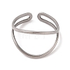 Non-Tarnish 304 Stainless Steel Double Layer Cuff Rings for Women RJEW-G322-01P-2