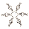 6 Sets Alloy Spring Gate Rings FIND-AR0003-14-7