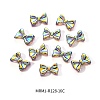 Electroplated Bowknot Resin Cabochons MRMJ-R128-16C-2