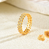 Brass Micro Pave Cubic Zirconia Finger Rings for Women QU5613-1-1