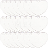 30PCS Transparent Acrylic Disc Big Pendants TACR-SC0001-17-1