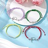 Heart & Star Tibetan Style Alloy Link Bracelets BJEW-JB101002-2