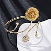 PincushionAlloy Arm Cuff Bangles for Girl Women AJEW-A063-01B-G-2