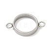 304 Stainless Steel Open Back Bezel Connector Charms STAS-B126-05A-P-1