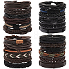 24Pcs 24 Style Adjustable Braided Imitation Leather Cord Bracelets Set for Men BJEW-WH20009-25-7