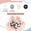 80Pcs 4 Colors Food Grade Eco-Friendly Silicone Beads SIL-DC0001-13-2
