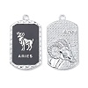 Alloy Twelve Constellations Series Big Pendants PALLOY-O107-01P-11-2