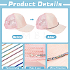 12Pcs Platinum Alloy Rhinestone Hat Chains AJEW-NB0009-42-3