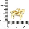 Brass Micro Pave Clear Cubic Zirconia Pendants ZIRC-I070-061G-3